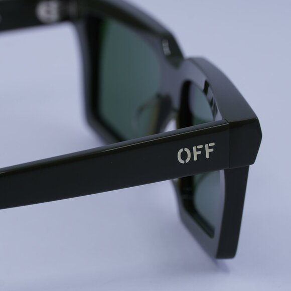 Off-White OERI142 WINDSOR 5655 Sunglasses Green Square Frame, Green Lenses - Picture 9 of 10